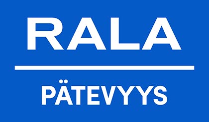 Rakennustoimisto PRM Oy:n Rala-pätevyys.